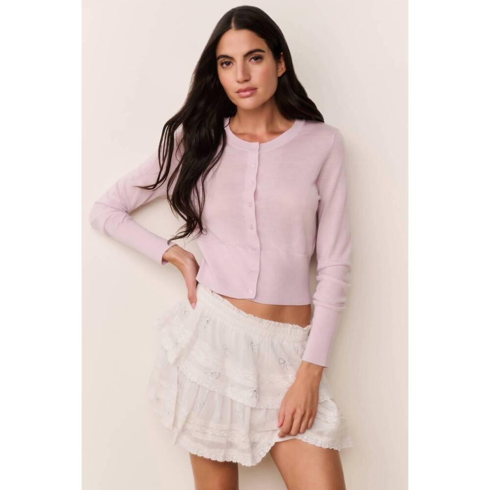 NEW LOVESHACKFANCY ruffle mini skirt in white